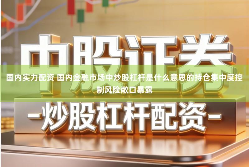 国内实力配资 国内金融市场中炒股杠杆是什么意思的持仓集中度控制风险敞口暴露